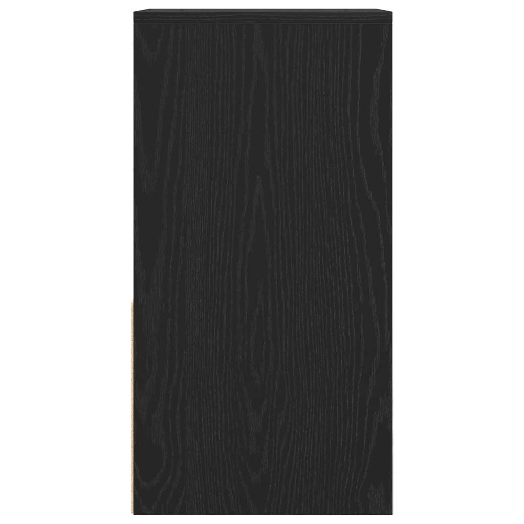 Bedside Cabinets with Drawer 2 pcs Black Oak 35x34x66.5 cm