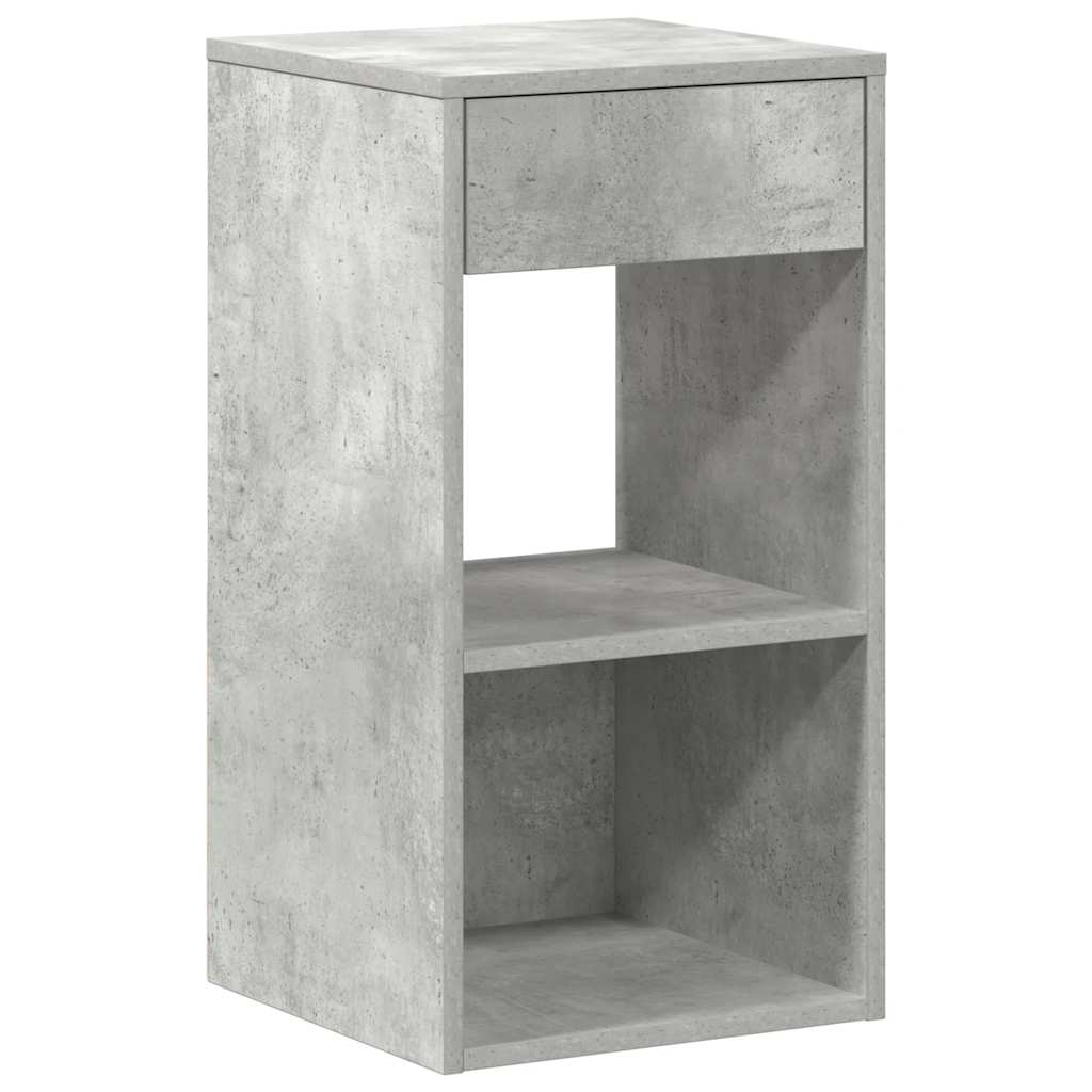 vidaXL Bedside Cabinet with Drawer Concrete Grey 35x34x66.5 cm
