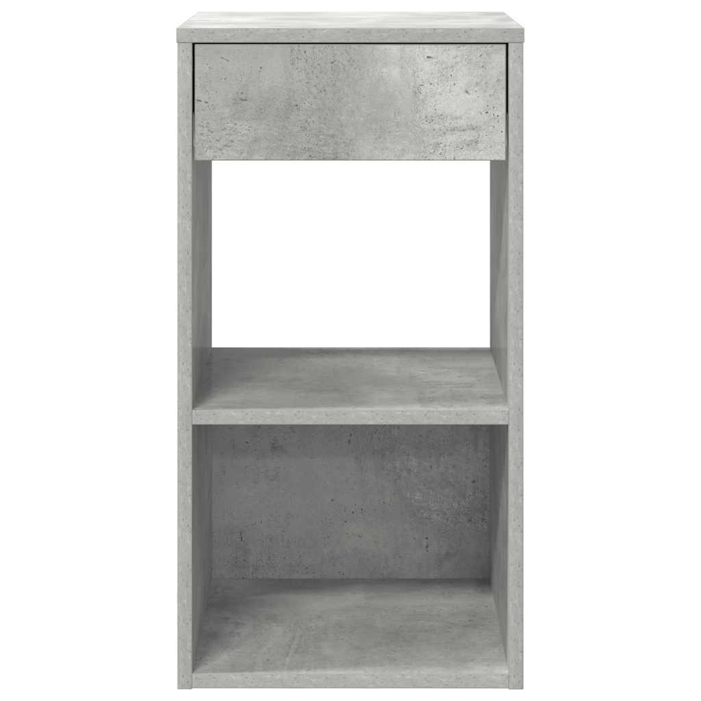 vidaXL Bedside Cabinet with Drawer Concrete Grey 35x34x66.5 cm