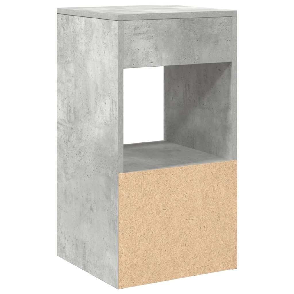 vidaXL Bedside Cabinet with Drawer Concrete Grey 35x34x66.5 cm