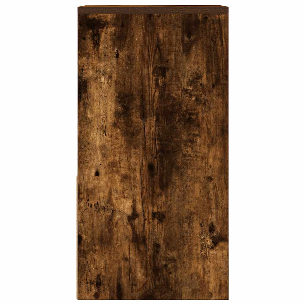 vidaXL Bedside Cabinet with Drawer Smoked Oak 35x34x66.5 cm