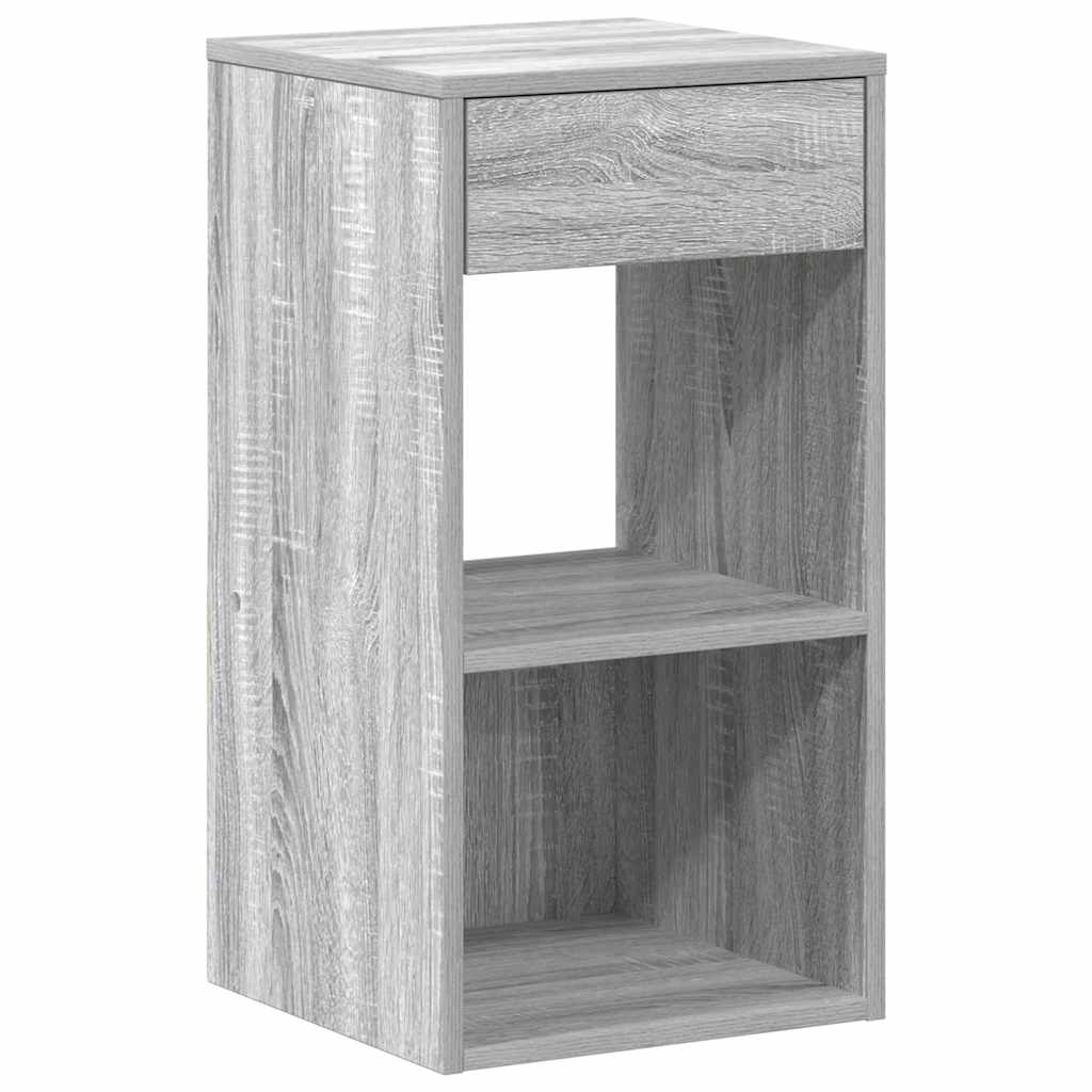 vidaXL Bedside Cabinets with Drawer 2 pcs Grey Sonoma 35x34x66.5 cm