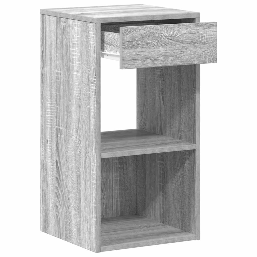 vidaXL Bedside Cabinets with Drawer 2 pcs Grey Sonoma 35x34x66.5 cm