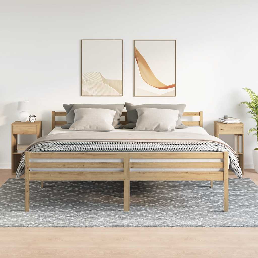 vidaXL Bedside Cabinets with Drawer 2 pcs Artisan Oak 35x34x66.5 cm