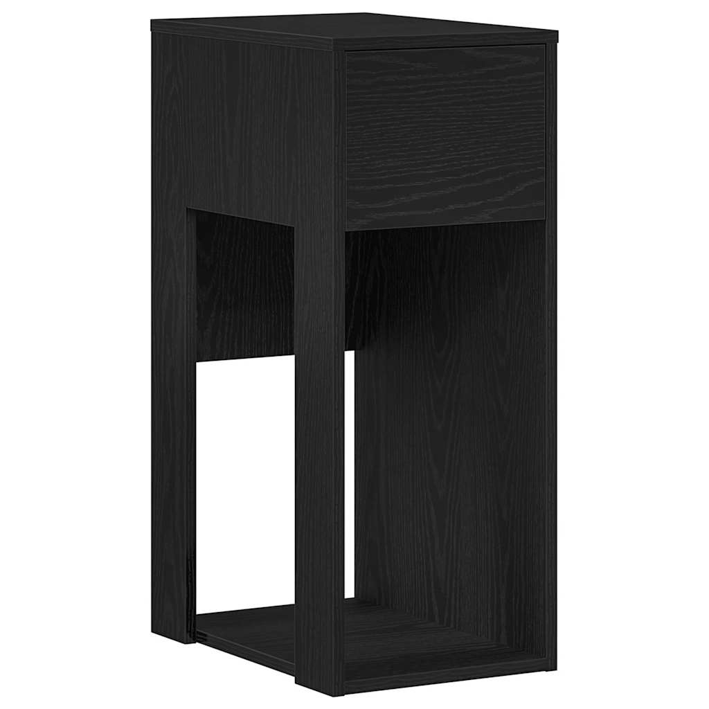 vidaXL Computer Tower Stand with Drawer Black 30x44x74 cm