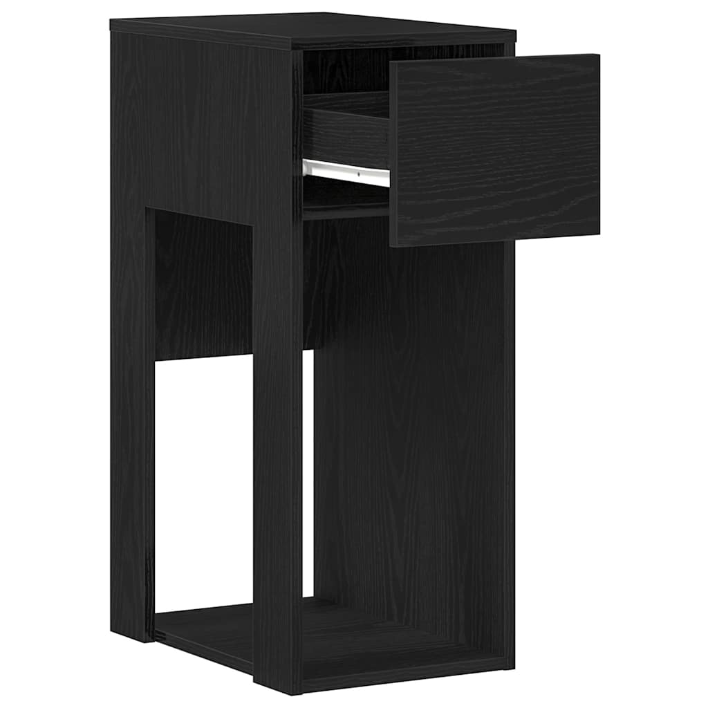 vidaXL Computer Tower Stand with Drawer Black 30x44x74 cm