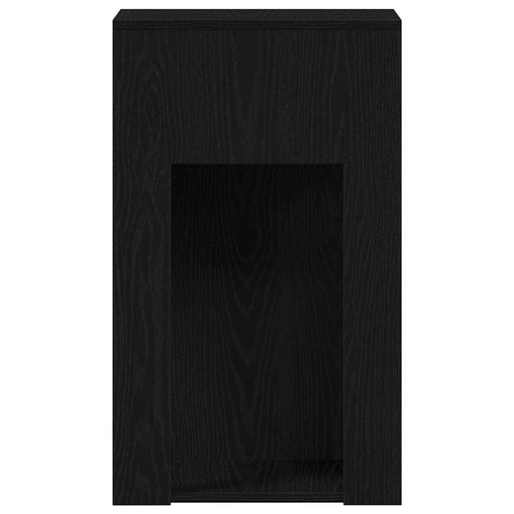 vidaXL Computer Tower Stand with Drawer Black 30x44x74 cm