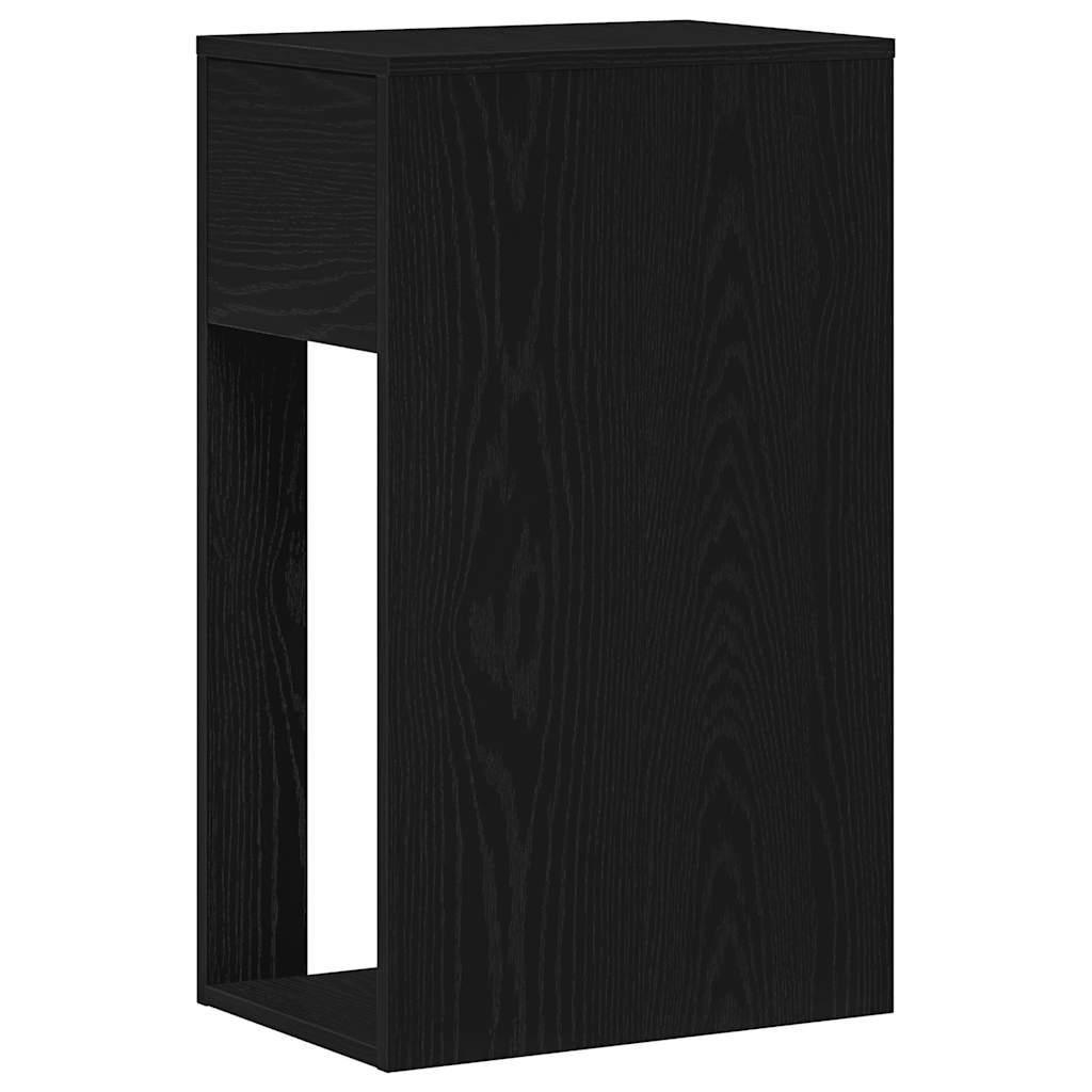 vidaXL Computer Tower Stand with Drawer Black 30x44x74 cm