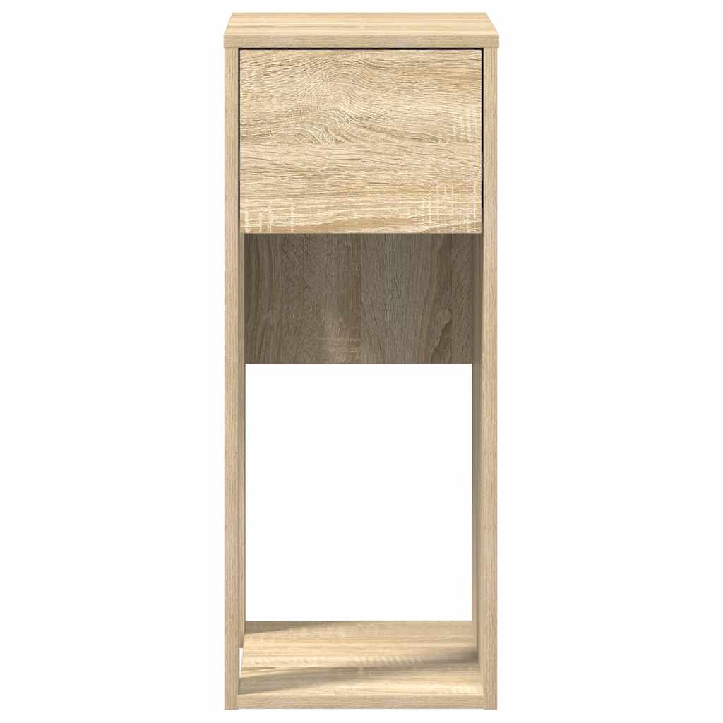 vidaXL Computer Tower Stand with Drawer Sonoma Oak 30x44x74 cm