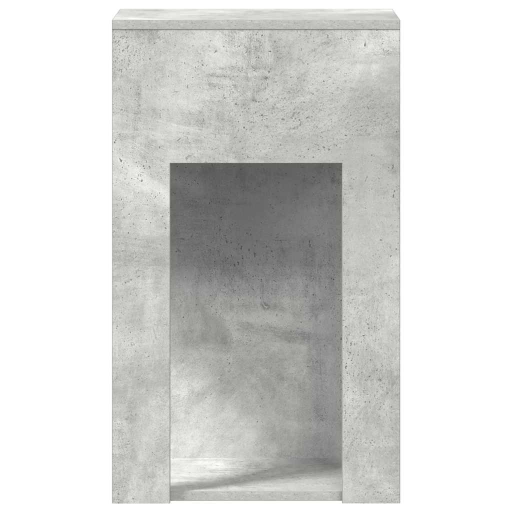 vidaXL Computer Tower Stand with Drawer Concrete Grey 30x44x74 cm