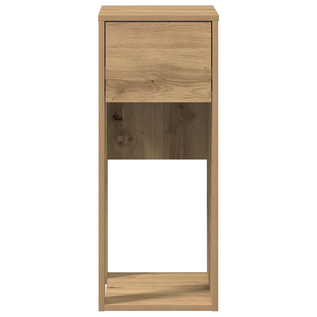 vidaXL Computer Tower Stand with Drawer Artisan Oak 30x44x74 cm