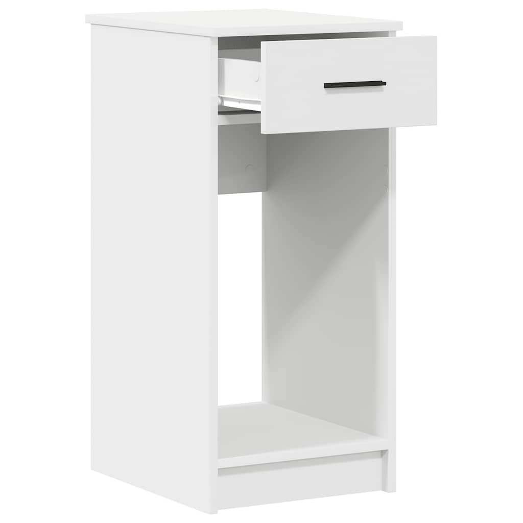 vidaXL Computer Tower Stand with Drawer White 35x45x77 cm