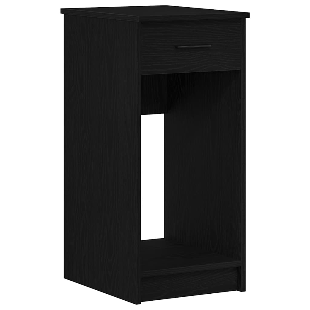 vidaXL Computer Tower Stand with Drawer Black 35x45x77 cm