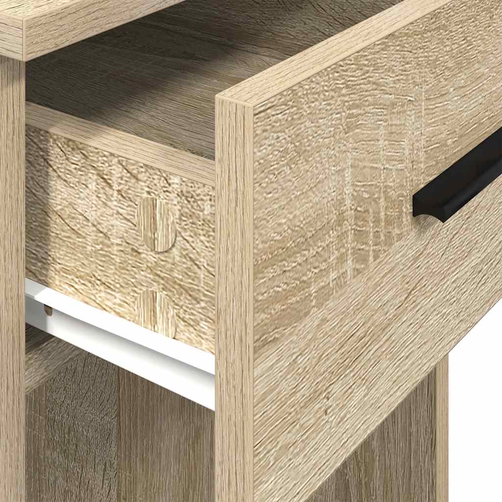 vidaXL Computer Tower Stand with Drawer Sonoma Oak 35x45x77 cm