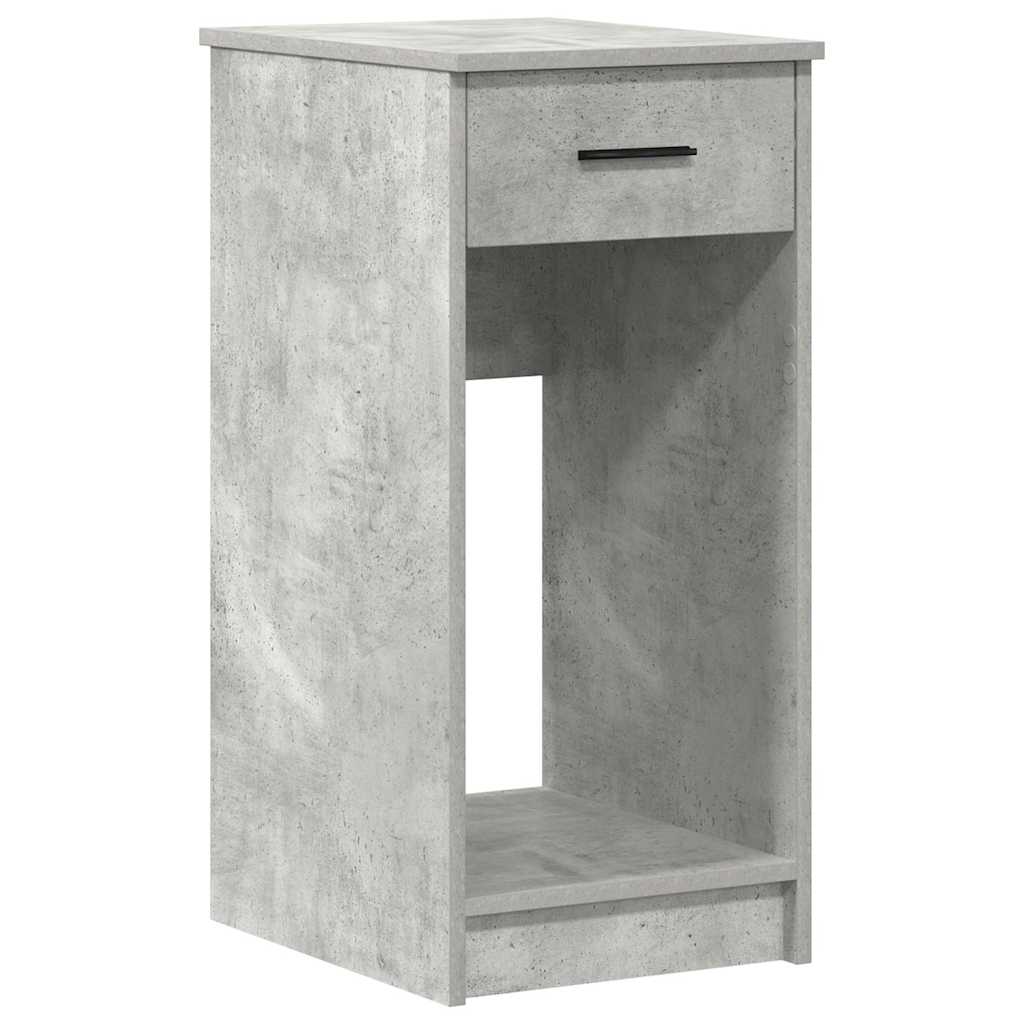 vidaXL Computer Tower Stand with Drawer Concrete Grey 35x45x77 cm