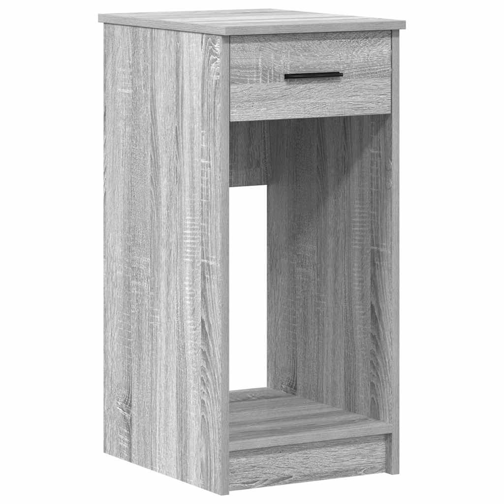 vidaXL Computer Tower Stand with Drawer Grey Sonoma 35x45x77 cm