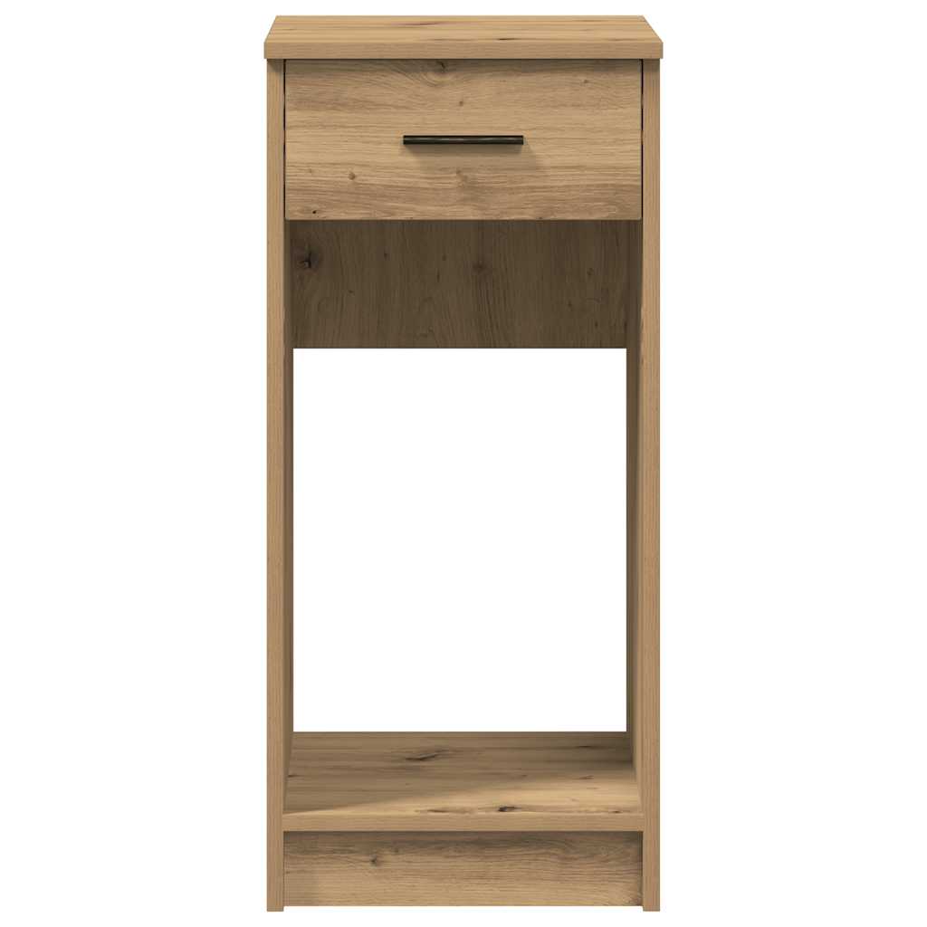 vidaXL Computer Tower Stand with Drawer Artisan Oak 35x45x77 cm