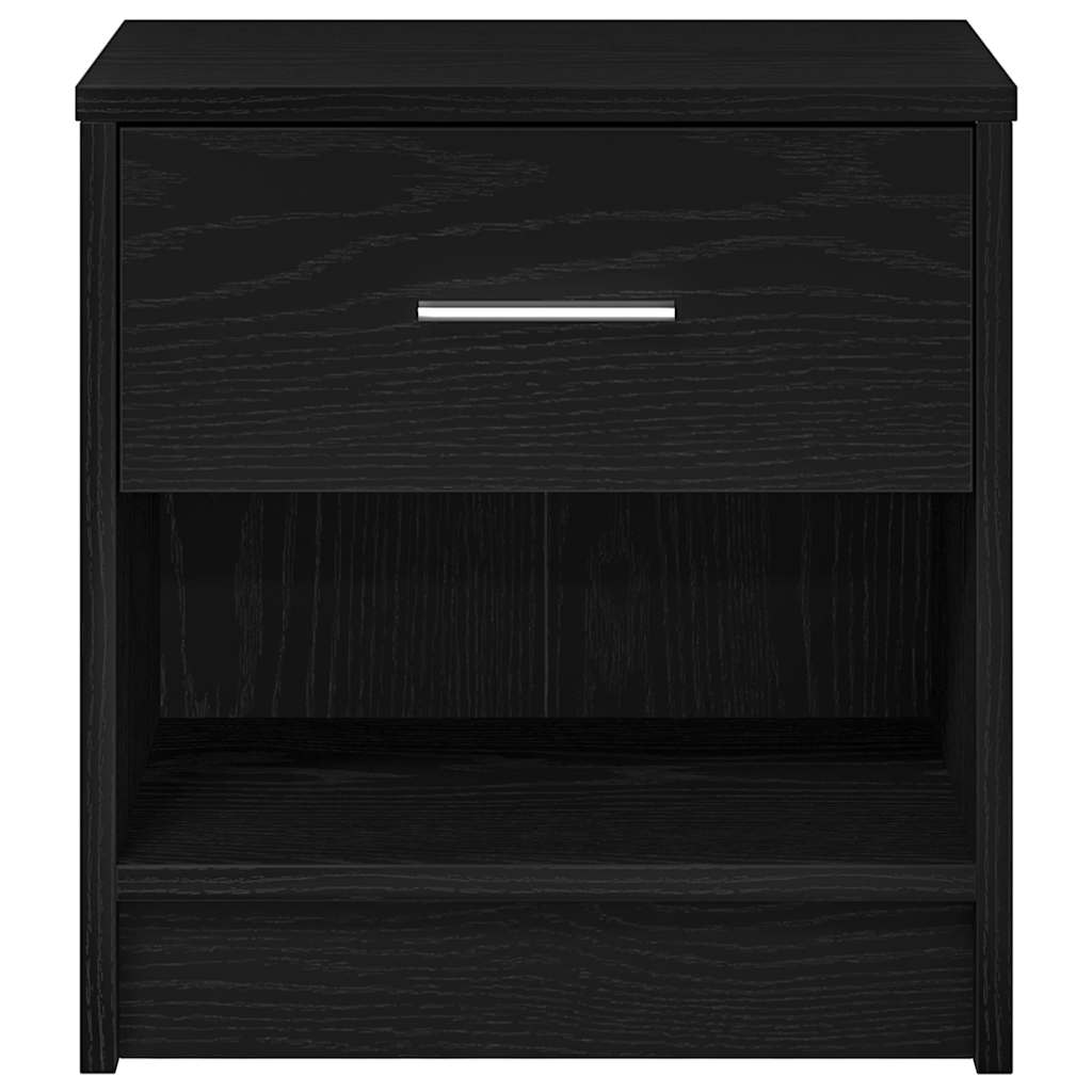 Bedside Cabinet with Drawer Black 39x28x41 cm