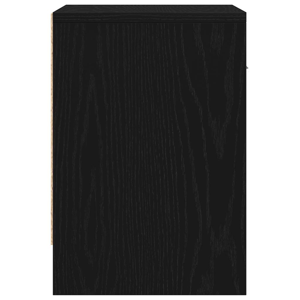 Bedside Cabinet with Drawer Black 39x28x41 cm