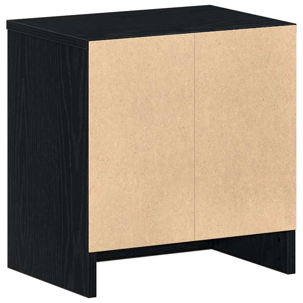 Bedside Cabinet with Drawer Black 39x28x41 cm