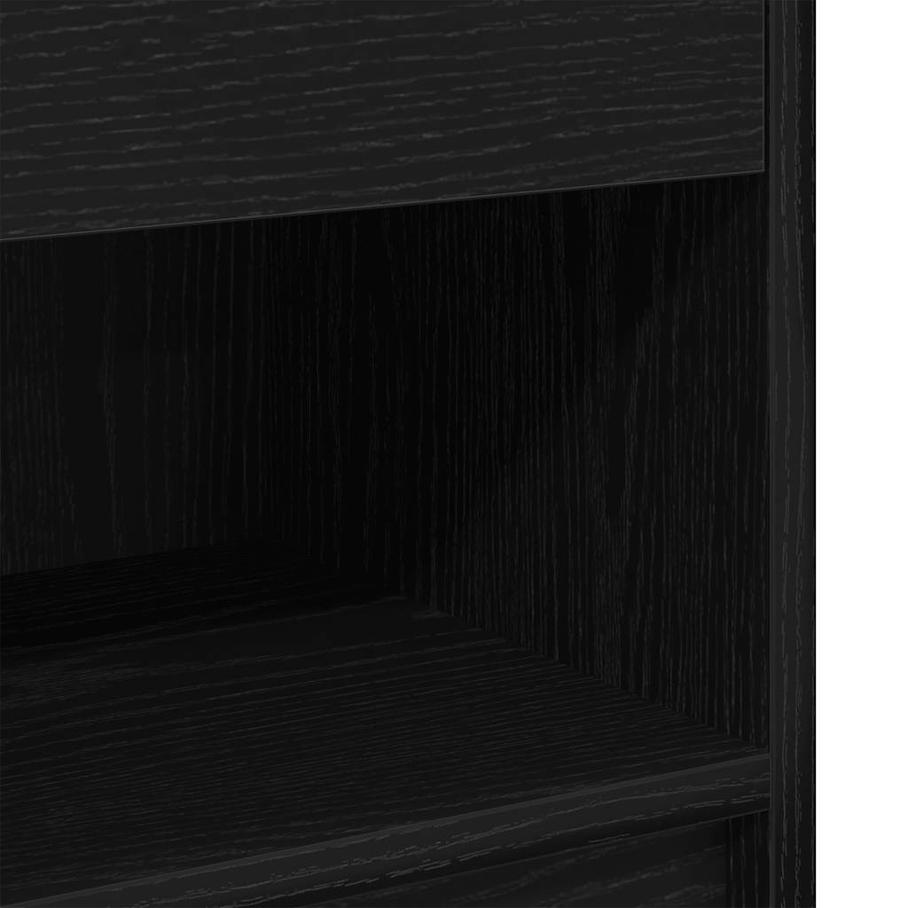 Bedside Cabinet with Drawer Black 39x28x41 cm