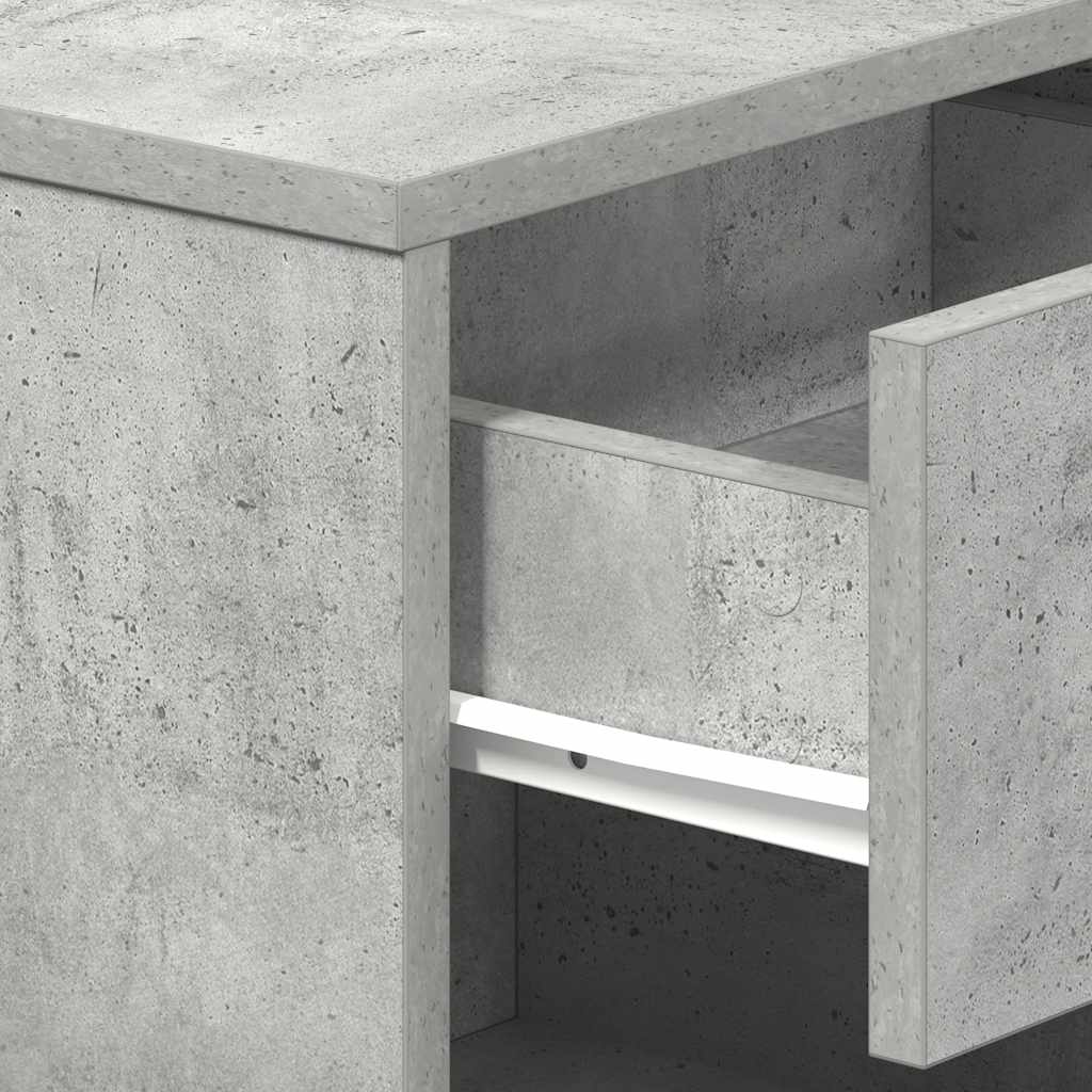 Bedside Cabinet with Drawer Concrete Grey 39x28x41 cm