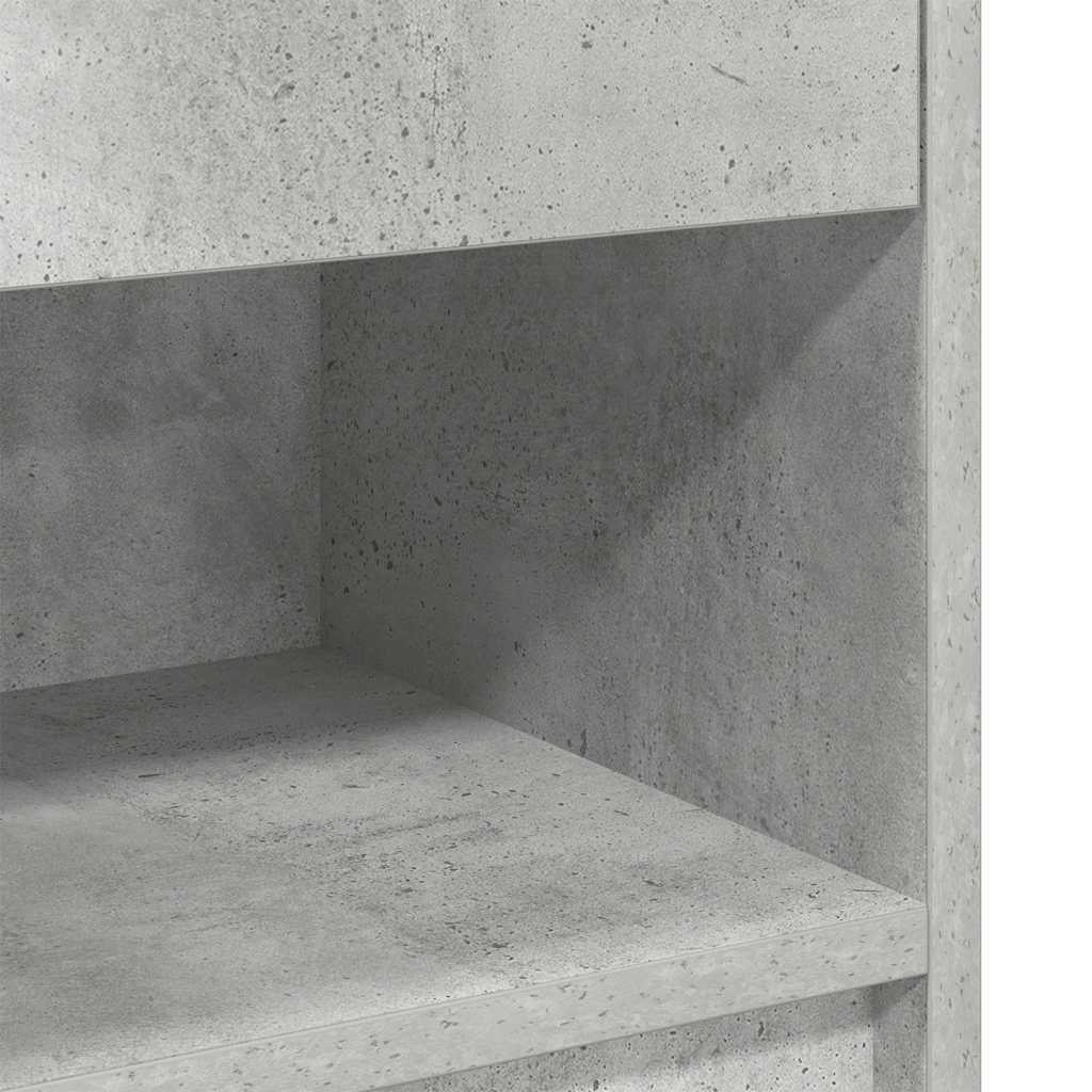 Bedside Cabinet with Drawer Concrete Grey 39x28x41 cm