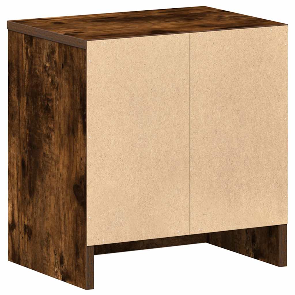 Bedside Cabinets 2 pcs with Drawer Smoked Oak 39x28x41 cm