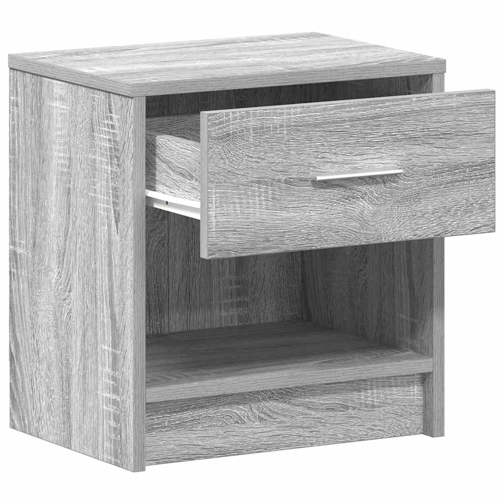 Bedside Cabinet with Drawer Grey Sonoma 39x28x41 cm