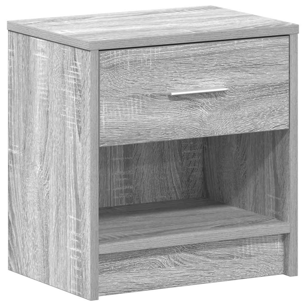 Bedside Cabinet with Drawer Grey Sonoma 39x28x41 cm