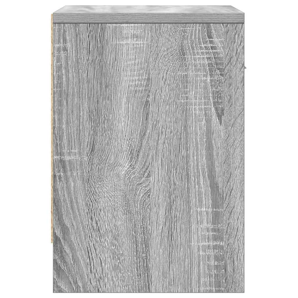Bedside Cabinet with Drawer Grey Sonoma 39x28x41 cm
