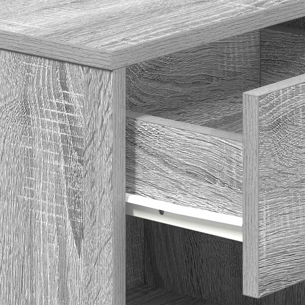 Bedside Cabinet with Drawer Grey Sonoma 39x28x41 cm