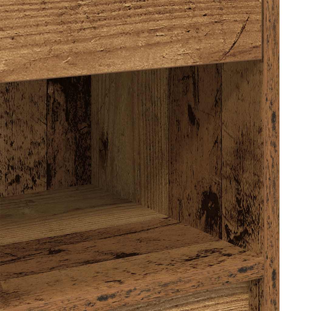 Bedside Cabinet with Drawer Old Wood 39x28x41 cm