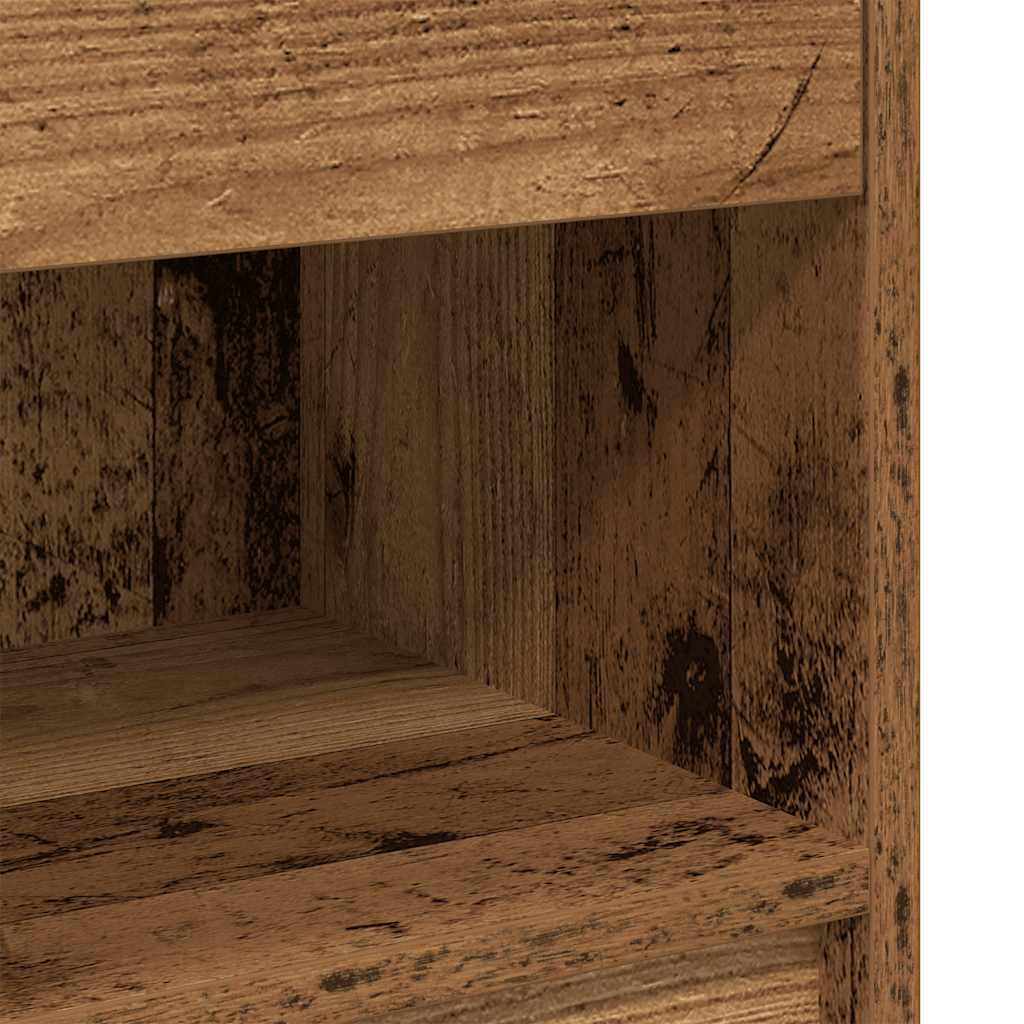 Bedside Cabinets 2 pcs with Drawer Old Wood 39x28x41 cm
