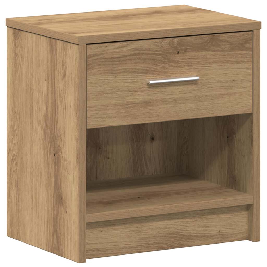 Bedside Cabinet with Drawer Artisan Oak 39x28x41 cm