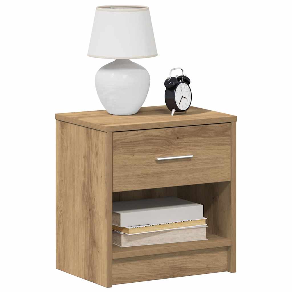 Bedside Cabinet with Drawer Artisan Oak 39x28x41 cm