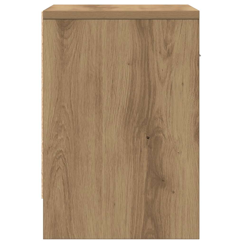 Bedside Cabinet with Drawer Artisan Oak 39x28x41 cm