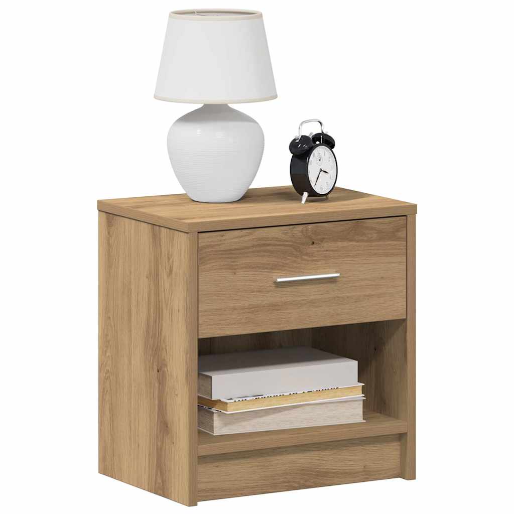 Bedside Cabinets 2 pcs with Drawer Artisan Oak 39x28x41 cm