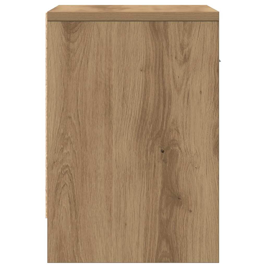 Bedside Cabinets 2 pcs with Drawer Artisan Oak 39x28x41 cm