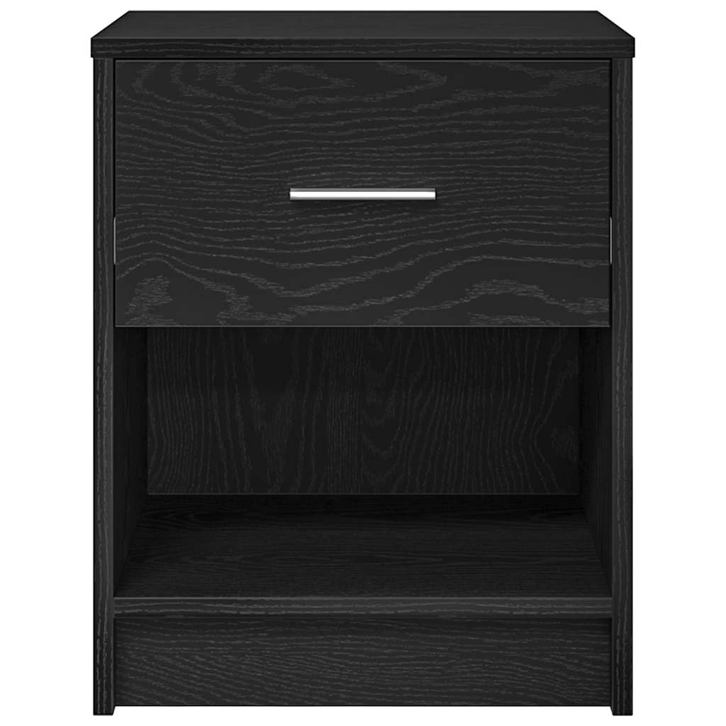 Bedside Cabinets 2 pcs with Drawer Black 40x34x50 cm