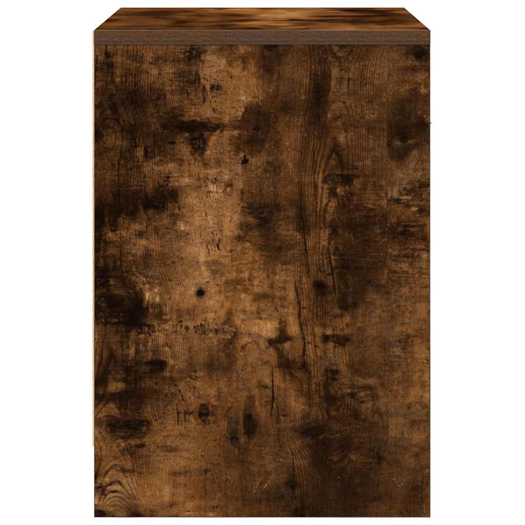 Bedside Cabinets 2 pcs with Drawer Smoked Oak 40x34x50 cm