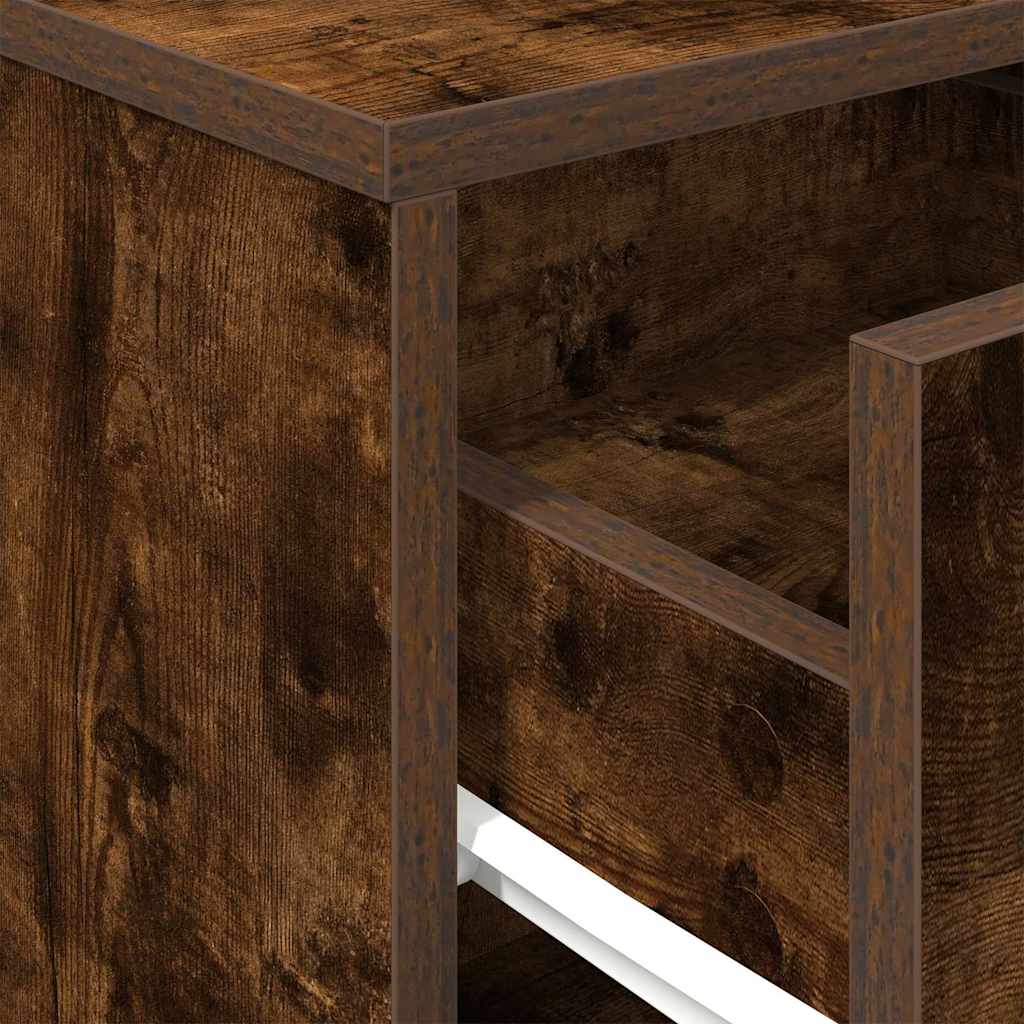 Bedside Cabinets 2 pcs with Drawer Smoked Oak 40x34x50 cm