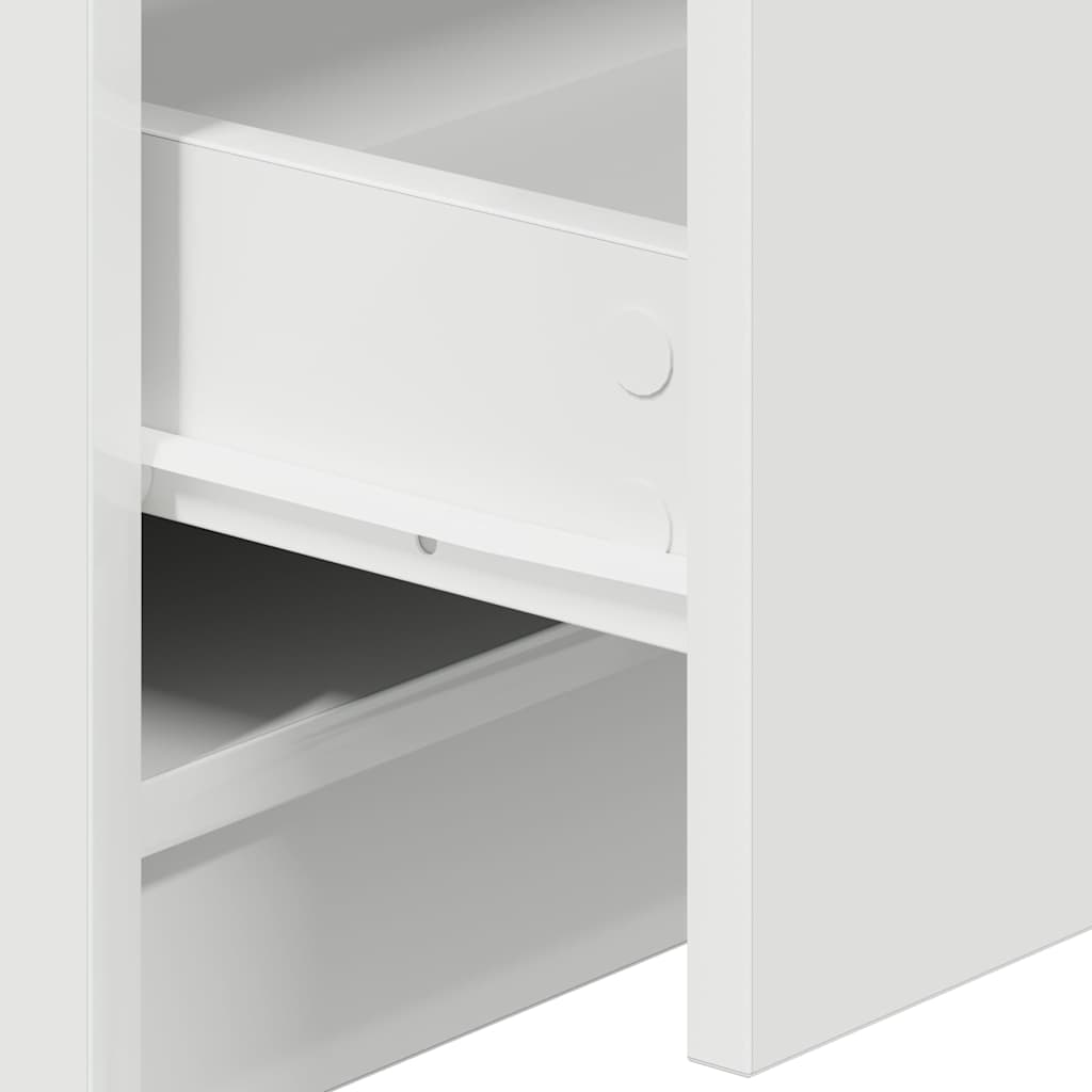 Bedside Cabinet with 2 Drawers White 40x36x50 cm