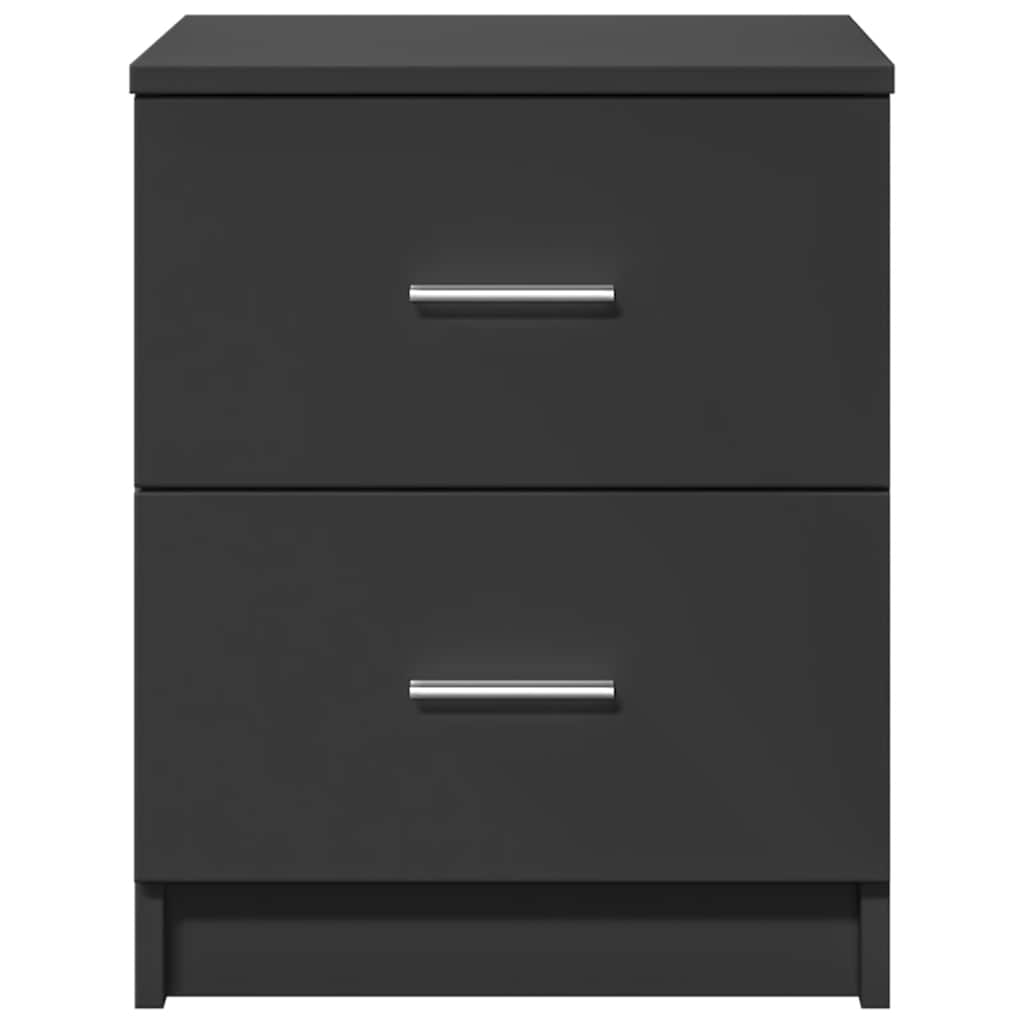Bedside Cabinet with 2 Drawers Black 40x36x50 cm