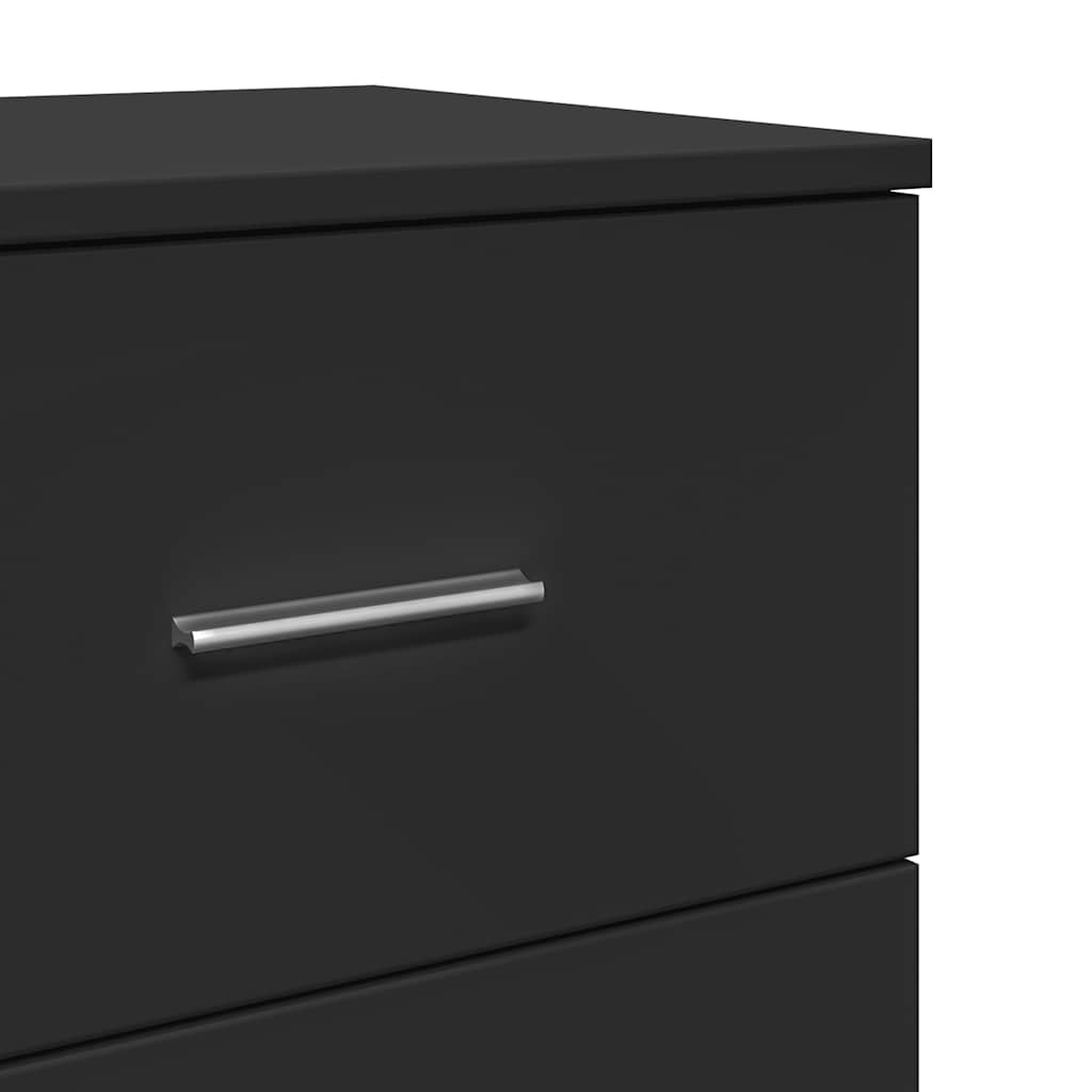 Bedside Cabinet with 2 Drawers Black 40x36x50 cm