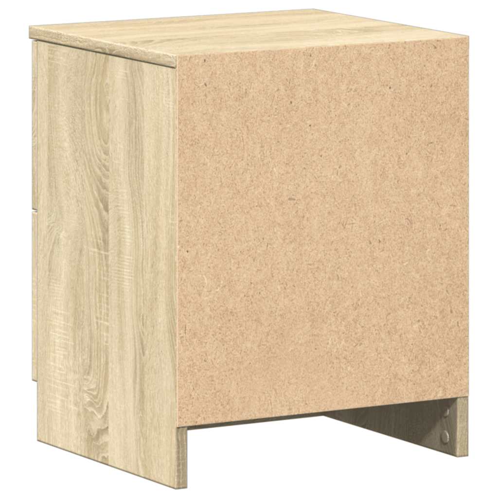 Bedside Cabinet with 2 Drawers Sonoma Oak 40x36x50 cm