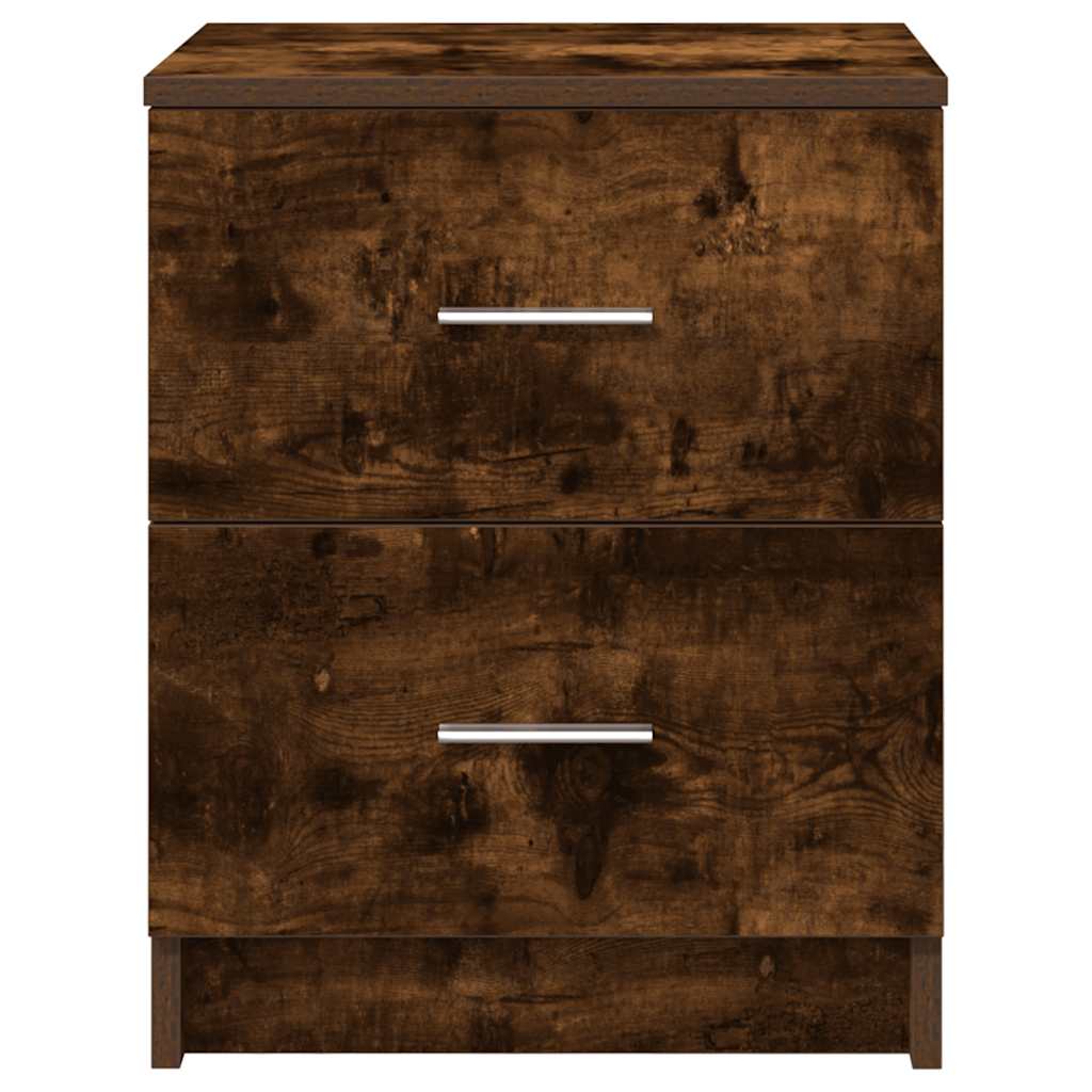 Bedside Cabinets 2 pcs with 2 Drawers Smoked Oak 40x36x50 cm