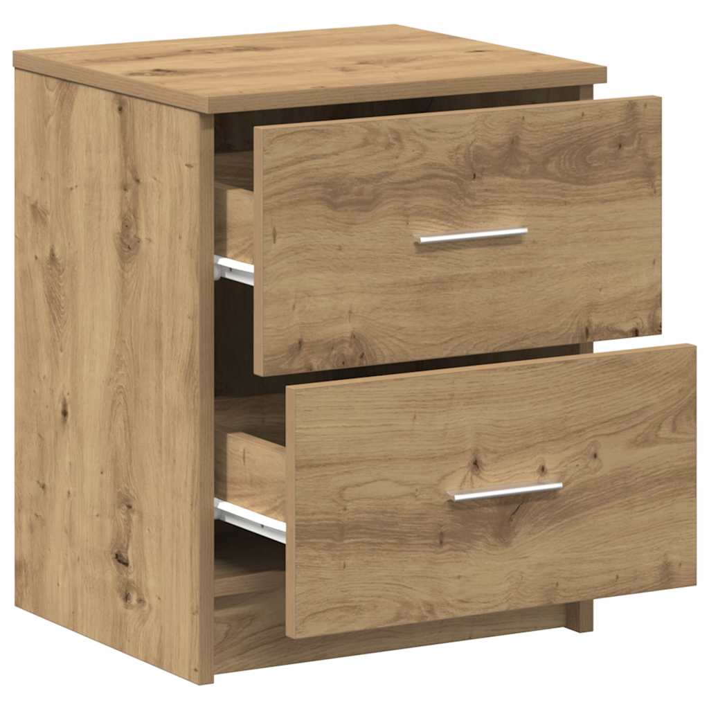 Bedside Cabinet with 2 Drawers Artisan Oak 40x36x50 cm