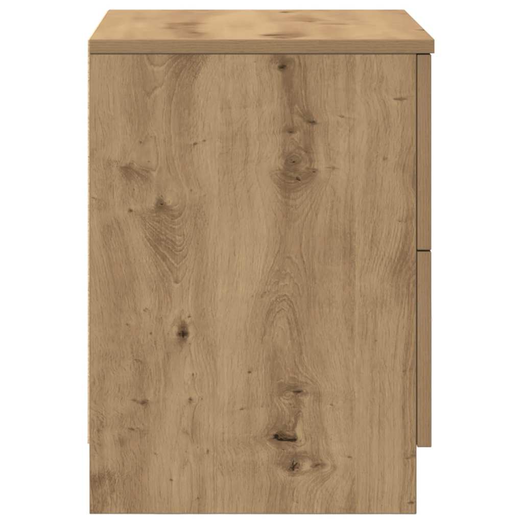 Bedside Cabinet with 2 Drawers Artisan Oak 40x36x50 cm
