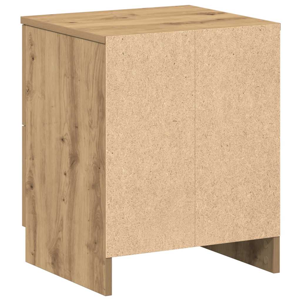 Bedside Cabinet with 2 Drawers Artisan Oak 40x36x50 cm